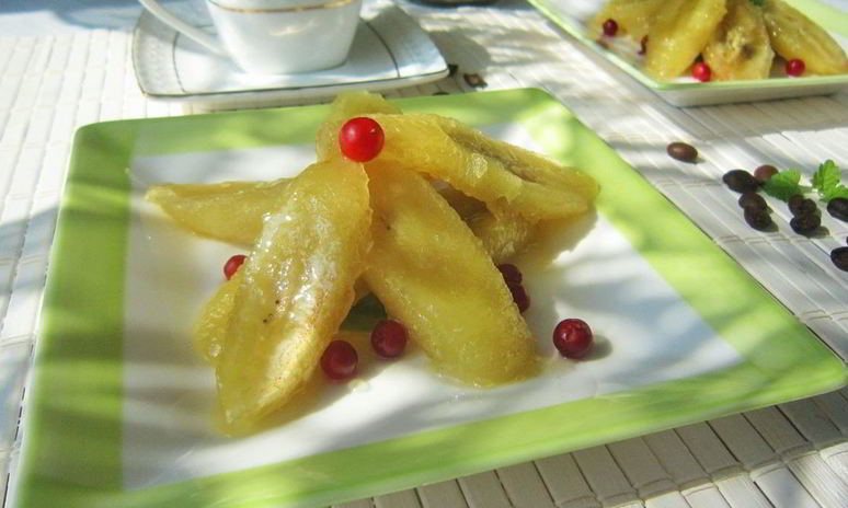 Рецепт бананового десерта