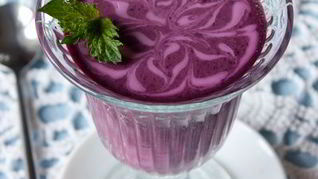 Чернично-сливочное желе