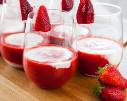 Йогуртовая панна котта с клубникой