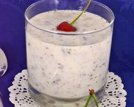 Кефирный десерт с шоколадом