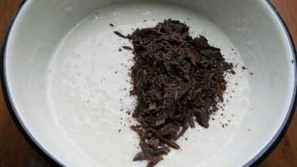 кефирный десерт с шоколадом