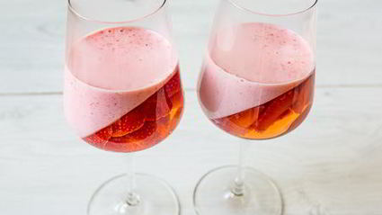 клубничное желе с шампанским