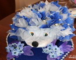 Ежик из конфет