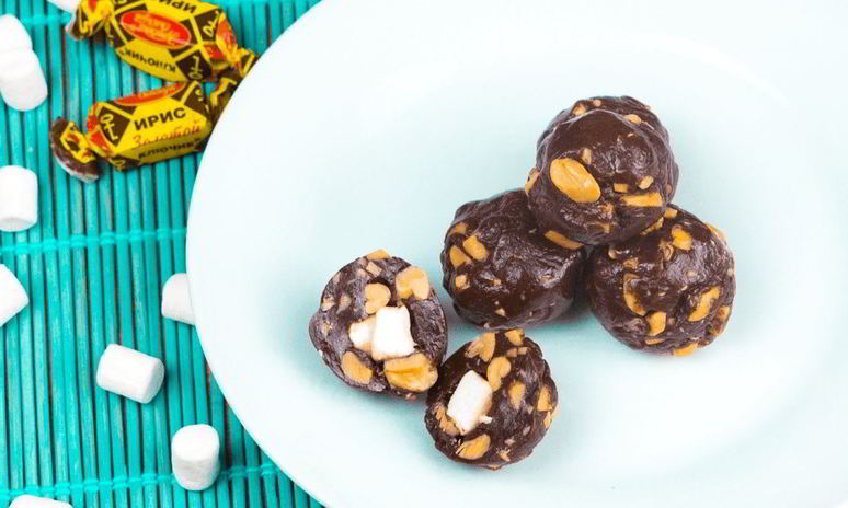 Рецепт конфет сникерс с маршмеллоу