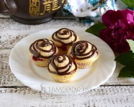 Маффины конфетки с брусникой