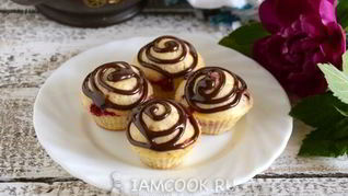 Маффины конфетки с брусникой