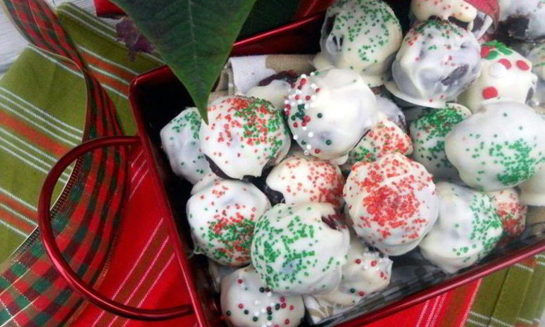 Рецепт рождественских конфет красный бархат