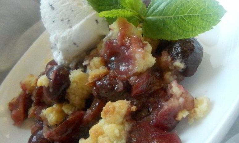 Рецепт крамбла с черешней