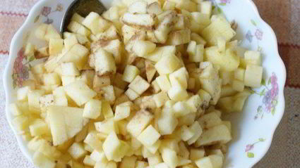 крамбль с яблоками