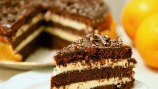 Бисквит с творожным кремом