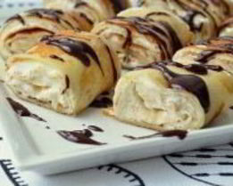 Блинчики с творожным кремом