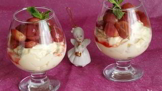 Грушевый крем с виноградом