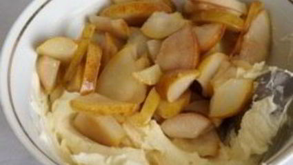 грушевый крем с виноградом