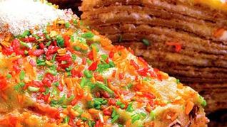 Каравай из блинчиков с кремом