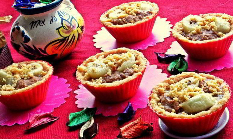 Рецепт корзиночек десертных с кремом и бананом