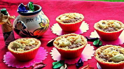 корзиночки десертные с кремом и бананом