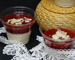Крем из овсянки с малиновым кули