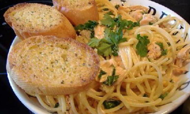 Рецепт кремовой пасты с лососем