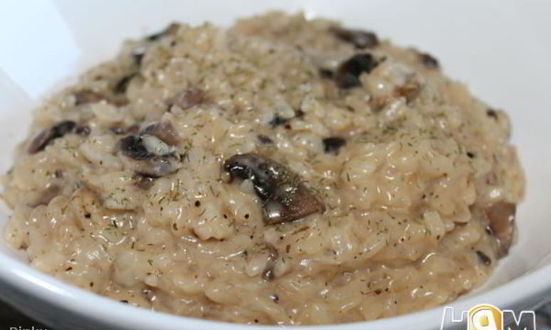 Рецепт кремового ризотто с грибами и сыром