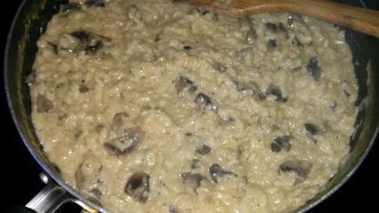 кремовое ризотто с грибами и сыром