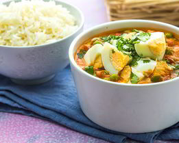 Кремовый карри с яйцами