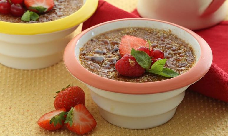 Рецепт запеченного крема с ягодами