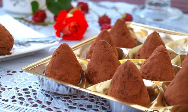 Рецепт малиновых трюфелей