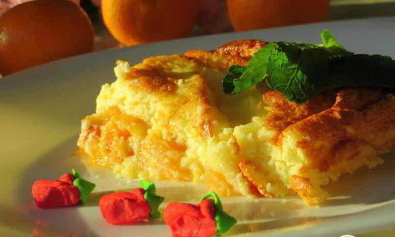 Рецепт манного пудинга с мандаринами