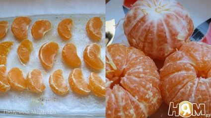 манный пудинг с мандаринами