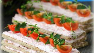 Мильфей с крабовым паштетом