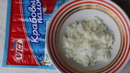 мильфей с крабовым паштетом