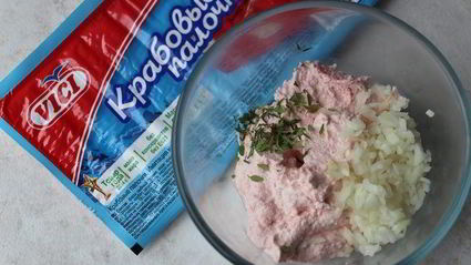 мильфей с крабовым паштетом