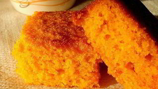 Морковный манный пудинг с апельсиновым соком