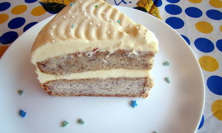 Рецепт бананового торта-мороженого