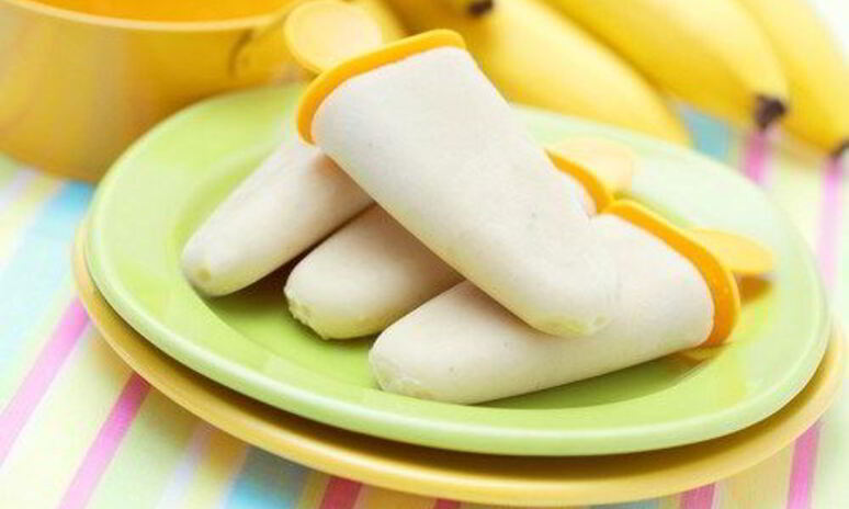 Рецепт быстрого бананового молочного мороженого