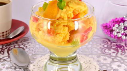 домашнее персиковое мороженое