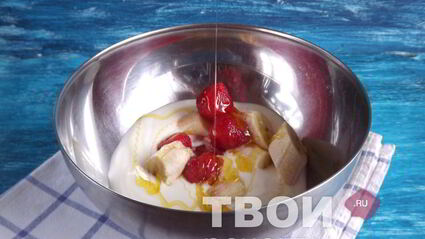 клубнично-банановое мороженое