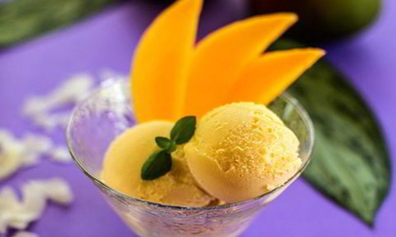 Рецепт кокосового мороженого с манго