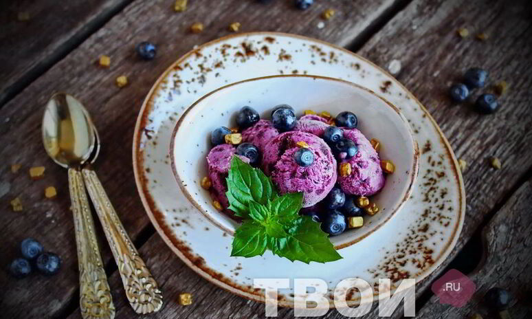 Рецепт мороженого с черникой