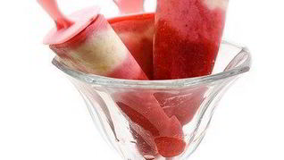 Мятное двухцветное арбузно-цитрусовое мороженое