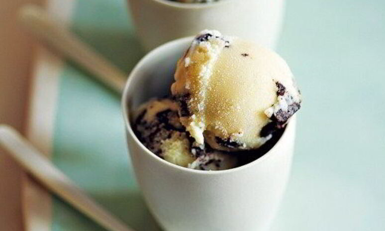 Рецепт мятного мороженого с кусочками шоколада