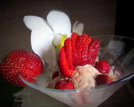 Шоколадно-миндальное мороженое