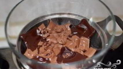 апельсиновое желе с шоколадным муссом