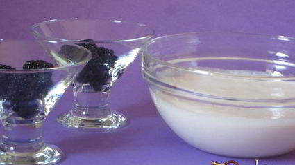 ежевика с муссом из зефира