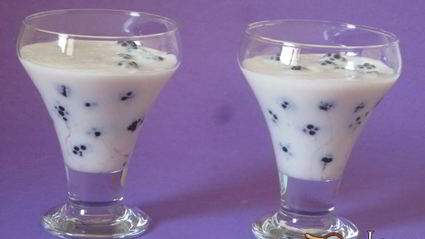 ежевика с муссом из зефира