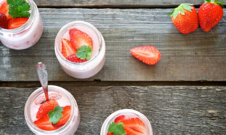 Рецепт клубничного мусса с йогуртом