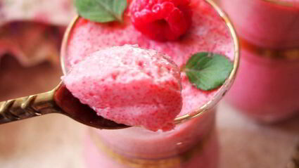 малиновый мусс из манки