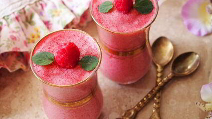 малиновый мусс из манки