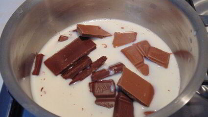 мандариновое желе с шоколадным муссом