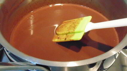 мандариновое желе с шоколадным муссом